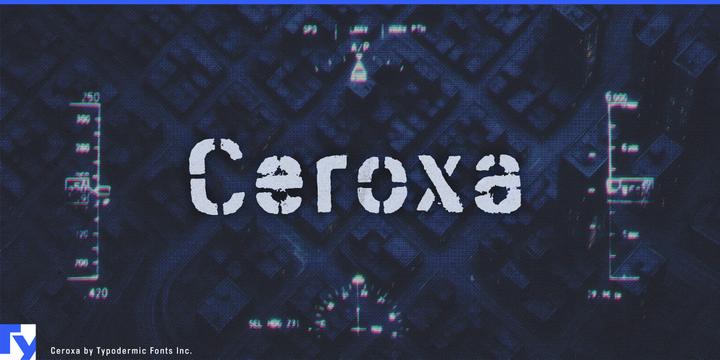 Ceroxa typeface specimen