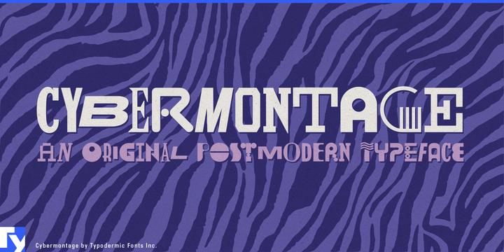 Cybermontage typeface specimen