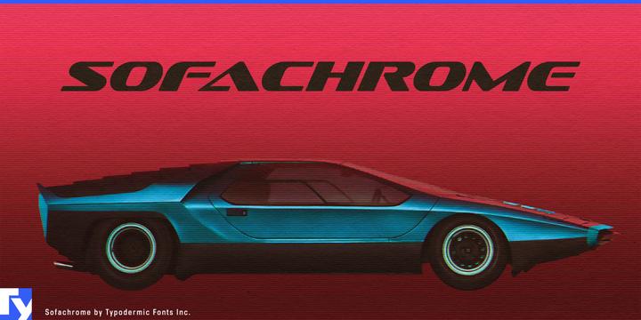 Sofachrome typeface specimen