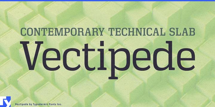 Vectipede typeface specimen