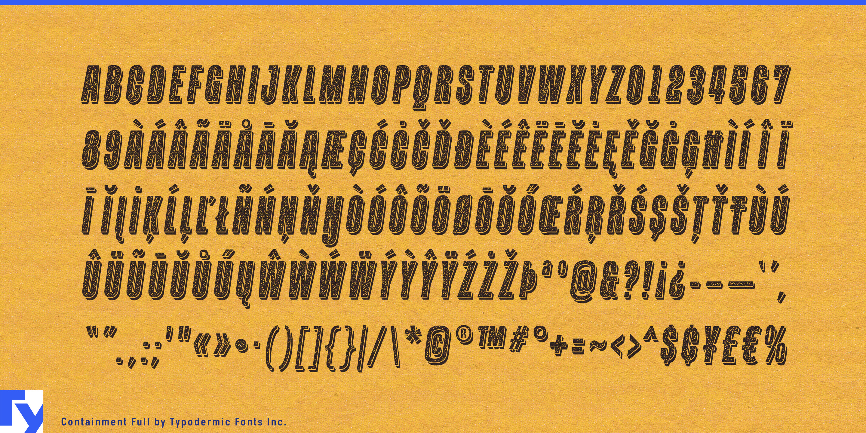 Schriftmuster 5 von Containment