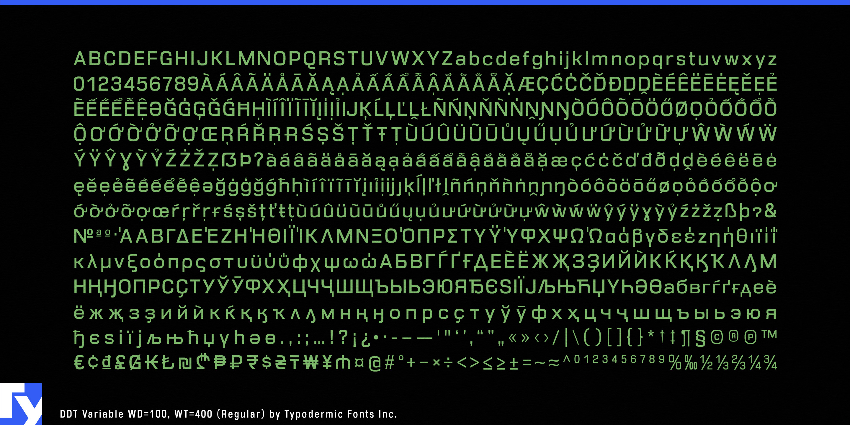 Schriftmuster 12 von Ddt