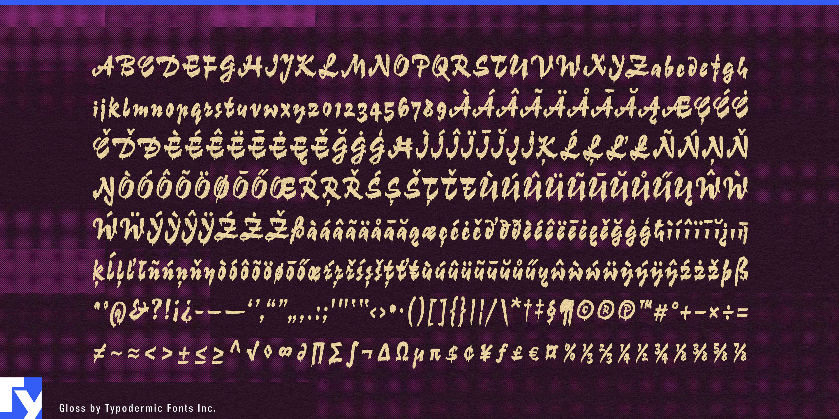 Schriftmuster 5 von Gloss