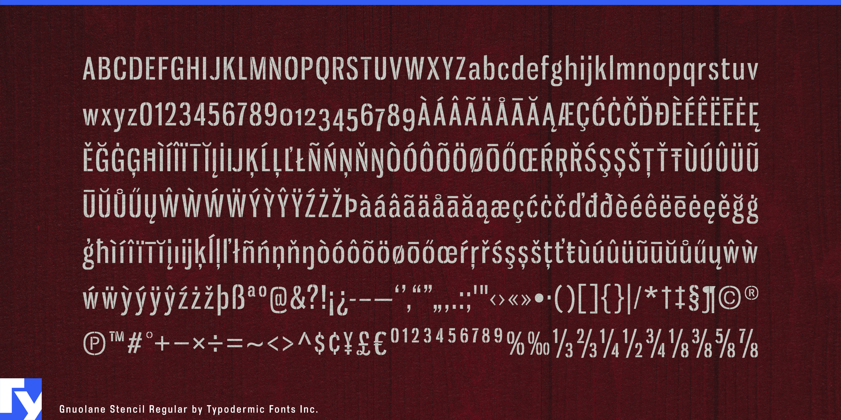 Schriftmuster 5 von Gnuolane Stencil