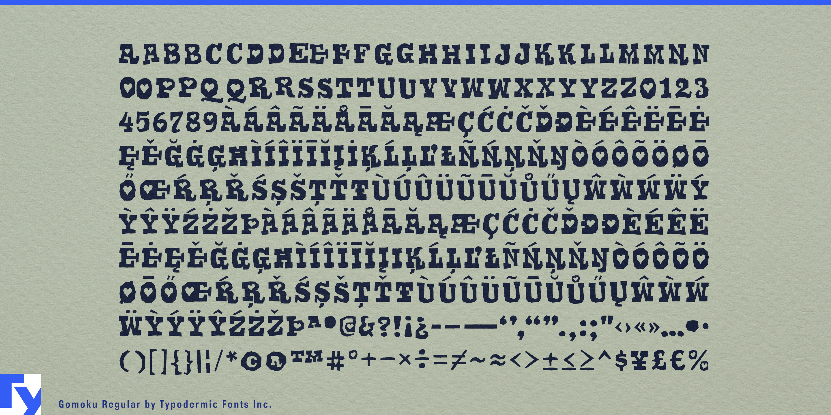 Schriftmuster 5 von Gomoku
