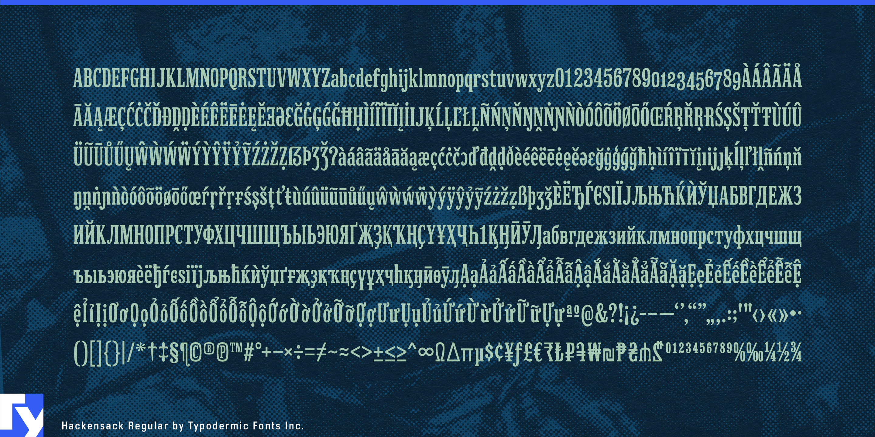 Schriftmuster 5 von Hackensack