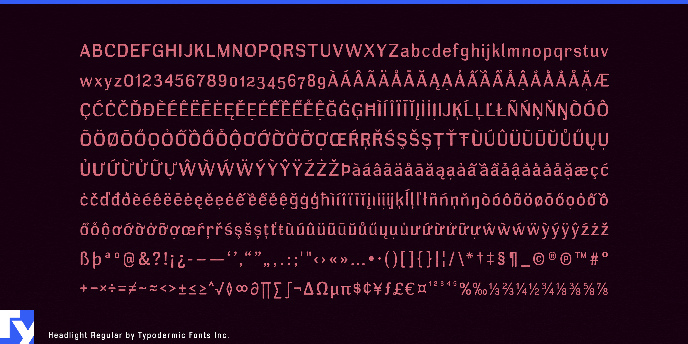 Schriftmuster 5 von Headlight