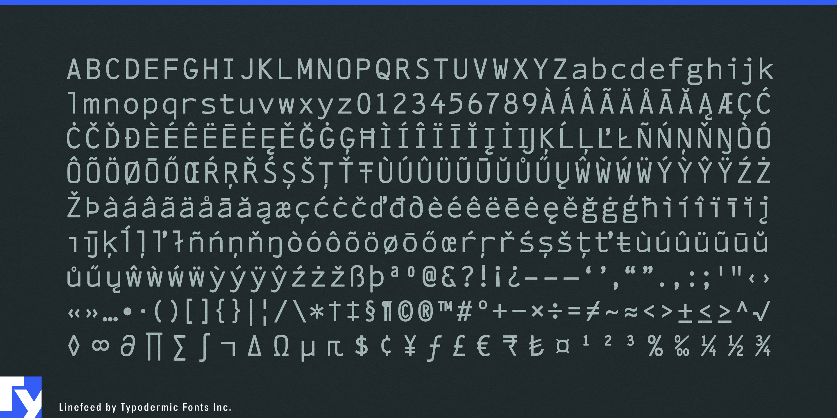 Schriftmuster 5 von Linefeed