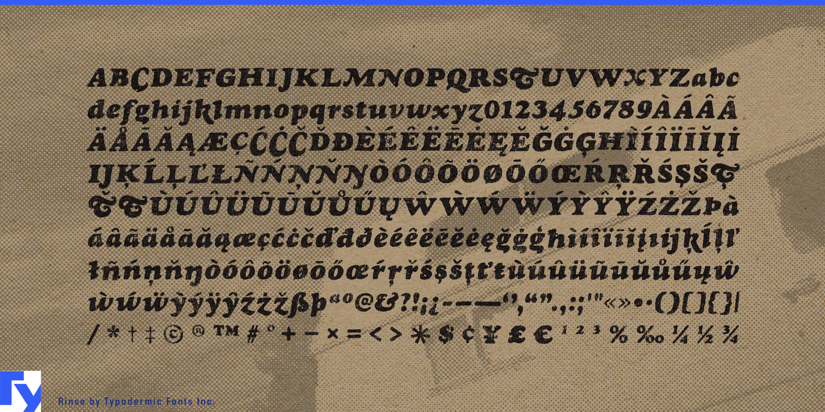 Schriftmuster 5 von Rinse