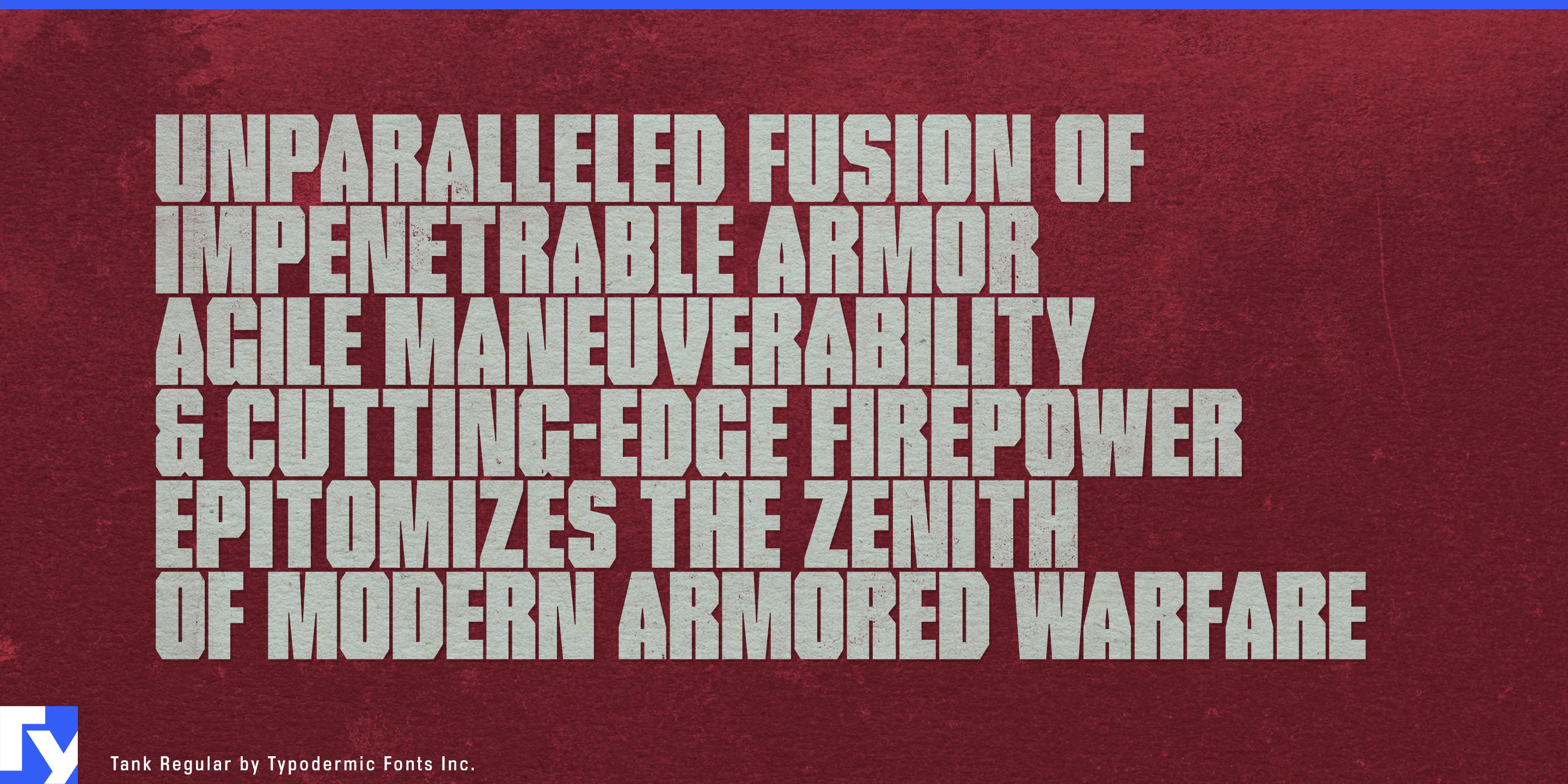 Schriftmuster 3 von Tank